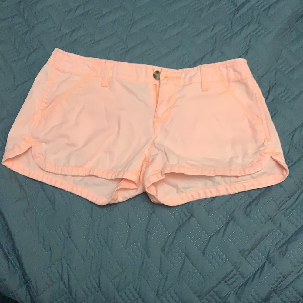 Orange jean shorts!